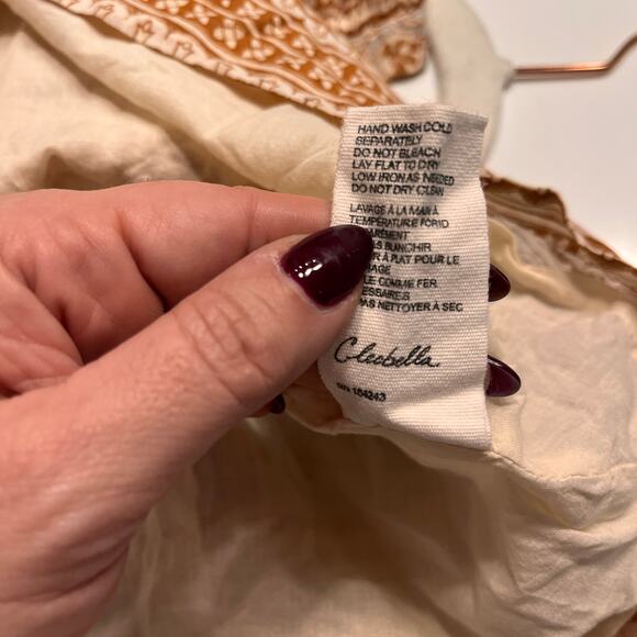 Cleobella Rosy Tamil Block Print Blouson Sleeves Mini Dress Size M - Picture 6 of 9